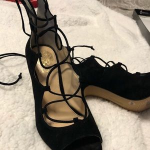 Vince Camuto heels, lace up